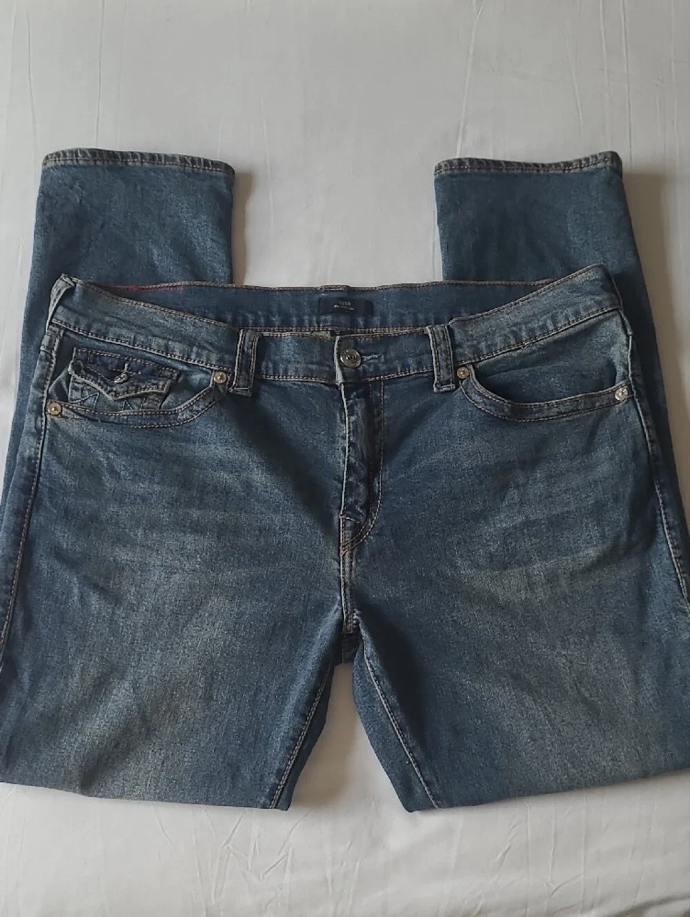 True Religion World Tour Geno Relaxed Slim Sraight Jeans 38x32. Blokecore.